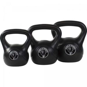 Gorilla Sports Sada kettlebell činek, plast, černé, 30 kg obraz