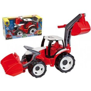 Teddies 48086 Traktor se lžící a bagrem plast červeno-bílý 65cm v krabici od 3 let obraz