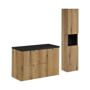 Comad Koupelnová sestava Nova Oak 90 cm se skříňkami dub coast evoke/černá obraz