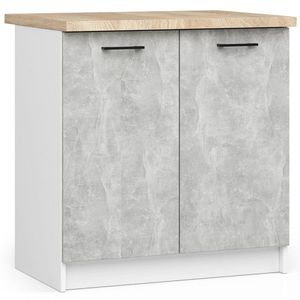 Ak furniture Kuchyňská skříňka Olivie S 80 cm 2D bílá/beton/dub sonoma obraz