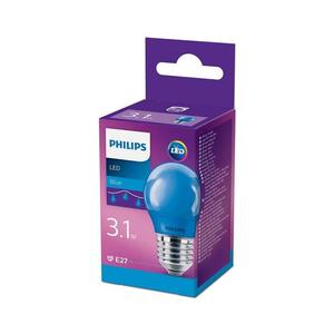 Philips LED Žárovka Philips P45 E27/3, 1W/230V modrá obraz