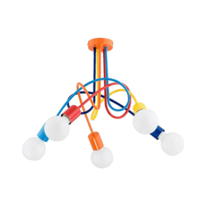 Dětský přisazený lustr TANGO 5xE27/15W/230V pestrobarevná obraz