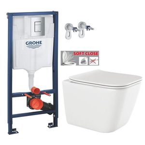 Rapid SL pro závěsné WC 38528SET s chromovou deskou + WC INVENA PAROS + SEDÁTKO 38772001 RO1 obraz