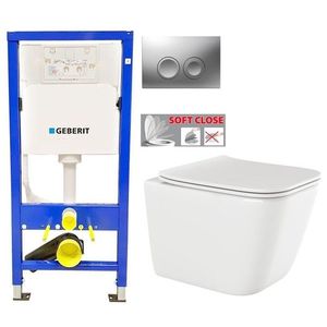 GEBERIT DuofixBasic s matným tlačítkem DELTA21 + WC INVENA PAROS + SEDÁTKO 458.103.00.1 21MA RO1 obraz