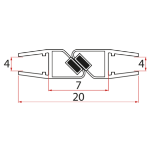 POLYSAN Set magnetických těsnění 45°pro sklo 8/8, 2000 NDFL0743 obraz