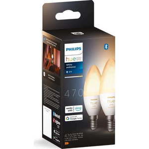 LED smart žárovky v sadě 2 ks E14, 5 W White ambiance – Philips Hue obraz