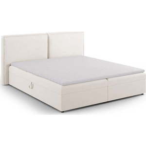 Krémová boxspring postel s úložným prostorem 160x200 cm Arendal – Cosmopolitan Design obraz