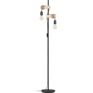 LED stojací lampa v černé a přírodní barvě (výška 166, 5 cm) TOWNSHEND – EGLO obraz