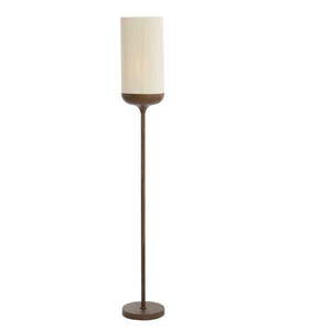 Tmavě hnědá stojací lampa s textilním stínidlem (výška 159 cm) Dania – Light & Living obraz