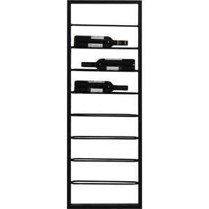 Černý nástěnný kovový regál na víno 42x120x6 cm Macaben – Light & Living obraz