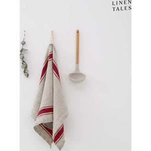 Lněná utěrka 40x65 cm Red Stripe Vintage – Linen Tales obraz