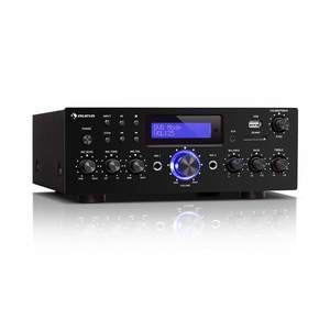 Auna AMP-5 BT, HiFi zesilovač, 2 x 50 W RMS, BT, 2 x mikrofon, černý obraz