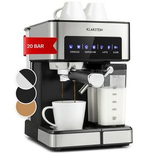 Klarstein Arabica Comfort, kávovar s portafiltrem, 1350 W, 20 bar, 1, 8 l, dotykový displej obraz