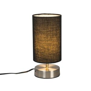 Moderní stolní lampa černá s ocelí - Milo 2 obraz