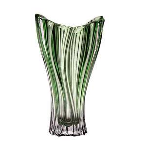 Aurum Crystal váza Plantica green 320 mm obraz