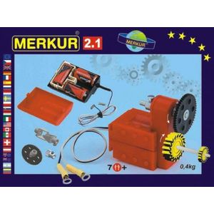 MERKUR 2.1 Stavebnice Elektromotorek v krabici 26x18x5cm obraz