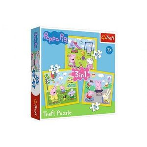 Puzzle 3v1 Prasátko Peppa obraz