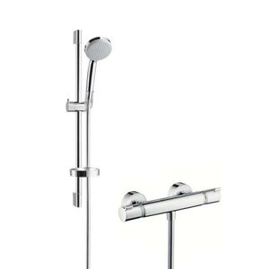 HANSGROHE Croma 100 Sprchový set Vario s termostatem, 3 proudy, EcoSmart 9 l/min, chrom 27032000 obraz