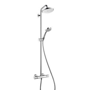 HANSGROHE Croma 220 Sprchový set Showerpipe s termostatem, 22 cm, 4 proudy, chrom 27185000 obraz