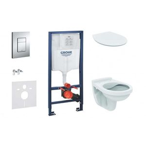 GROHE Rapid SL Set předstěnové instalace, klozet Alpha se sedátkem, tlačítko Skate Cosmopolitan, chrom 38528SET-KD obraz