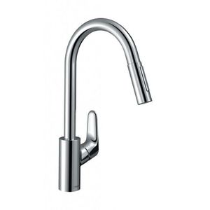 HANSGROHE Focus M41 Dřezová baterie s výsuvnou sprškou, chrom 31815000 obraz