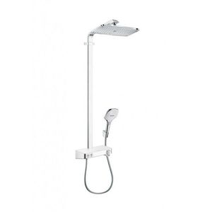 HANSGROHE Raindance Select E Sprchový set Showerpipe 360 s termostatem ShowerTablet Select 300, bílá/chrom 27288400 obraz