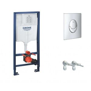 GROHE Rapid SL Předstěnový instalační set pro závěsné WC, výška 1, 13 m, ovládací tlačítko Skate Air, chrom 38721001 obraz