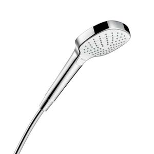 HANSGROHE Croma Select E Sprchová hlavice Vario, 3 proudy, EcoSmart 9l/min, bílá/chrom 26813400 obraz