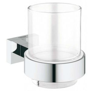 GROHE Essentials Cube Sklenička s držákem, chrom 40755001 obraz