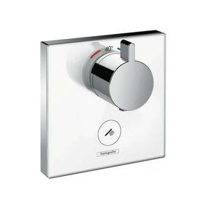 HANSGROHE Shower Select Glass Termostat pod omítku Highflow pro 1 spotřebič a 1 dodatečný výstup, bílá/chrom 15735400 obraz