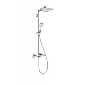 HANSGROHE Crometta Sprchový set E 240 Showerpipe s termostatem, EcoSmart 9 l/min, chrom 27281000 obraz