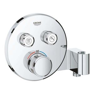 GROHE Grohtherm SmartControl Termostatická sprchová podomítková baterie, 2 ventily, s držákem na sprchu, chrom 29120000 obraz