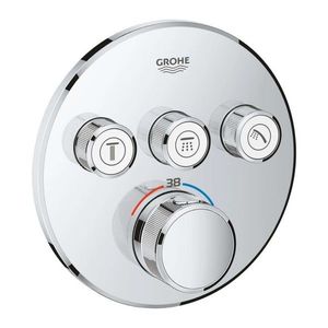 GROHE Grohtherm SmartControl Termostatická sprchová podomítková baterie, 3 ventily, chrom 29121000 obraz