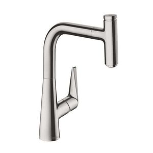 HANSGROHE Talis Select M51 Dřezová baterie s výsuvnou koncovkou, vzhled nerezu 72822800 obraz