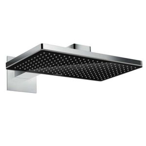 HANSGROHE Rainmaker Select Hlavová sprcha 460, 1 proud, rameno 46 cm, černá/chrom 24003600 obraz