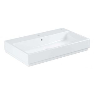 GROHE Cube Ceramic Umyvadlo s přepadem, 80x49 cm, PureGuard, alpská bílá 3947600H obraz