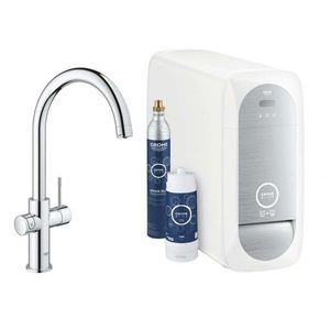 GROHE Blue Home Dřezová baterie s chladícím zařízením a filtrací, chrom 31455001 obraz