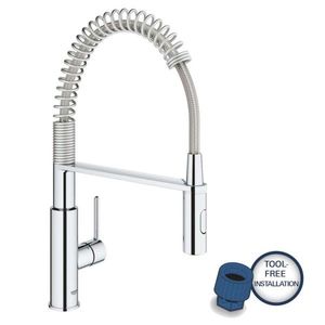 GROHE Get Dřezová baterie s flexibilním ramenem a sprškou, chrom 30361000 obraz