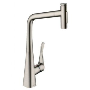 HANSGROHE M71 Dřezová baterie M7117-H320 s výsuvnou sprškou, sBOX, vzhled nerezu 73816800 obraz