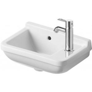 DURAVIT Starck 3 Umývátko 40x26 cm, s přepadem, s otvorem pro baterii vpravo, bílá 0751400000 obraz