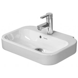 DURAVIT Happy D.2 Umývátko 50x36 cm, s přepadem, s otvorem pro baterii, bílá 0709500000 obraz