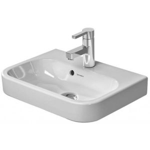 DURAVIT Happy D.2 Umývátko 50x36 cm, s přepadem, s otvorem pro baterii, bílá 0710500000 obraz