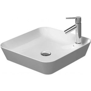 DURAVIT Cape Cod Umyvadlo na desku, 46x46 cm, bez přepadu, s otvorem pro baterii, DuraCeram, bílá 2340460000 obraz