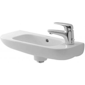 DURAVIT D-Code Umývátko 50x22 cm, s přepadem, s otvorem pro baterii vpravo, bílá 07065000082 obraz