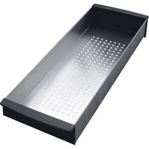 FRANKE Příslušenství Odkapávací miska pro dřezy, 156x439x54 mm, nerez/černý plast 112.0066.060 obraz