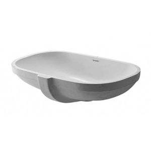 DURAVIT D-Code Umyvadlo zápustné 50x29 cm, bez otvoru pro baterii, bílá 0338490000 obraz