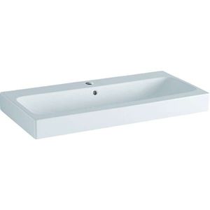 GEBERIT iCon Umyvadlo 90x49 cm, s přepadem, otvor pro baterii, KeraTect, bílá 124090600 obraz