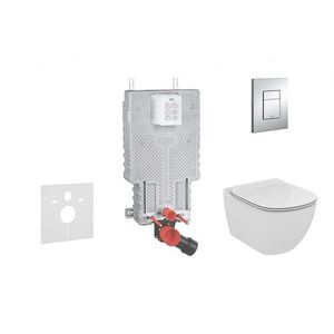 GROHE Uniset Set předstěnové instalace, klozetu a sedátka Ideal Standard, tlačítka Skate Cosmo, Aquablade, SoftClose, chrom 38643SET-KU obraz