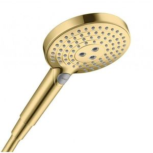 HANSGROHE Raindance Select S Sprchová hlavice 120, 3 proudy, EcoSmart, leštěný vzhled zlata 26531990 obraz