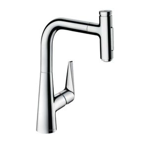 HANSGROHE Talis Select M51 Dřezová baterie s výsuvnou sprškou, chrom 72824000 obraz